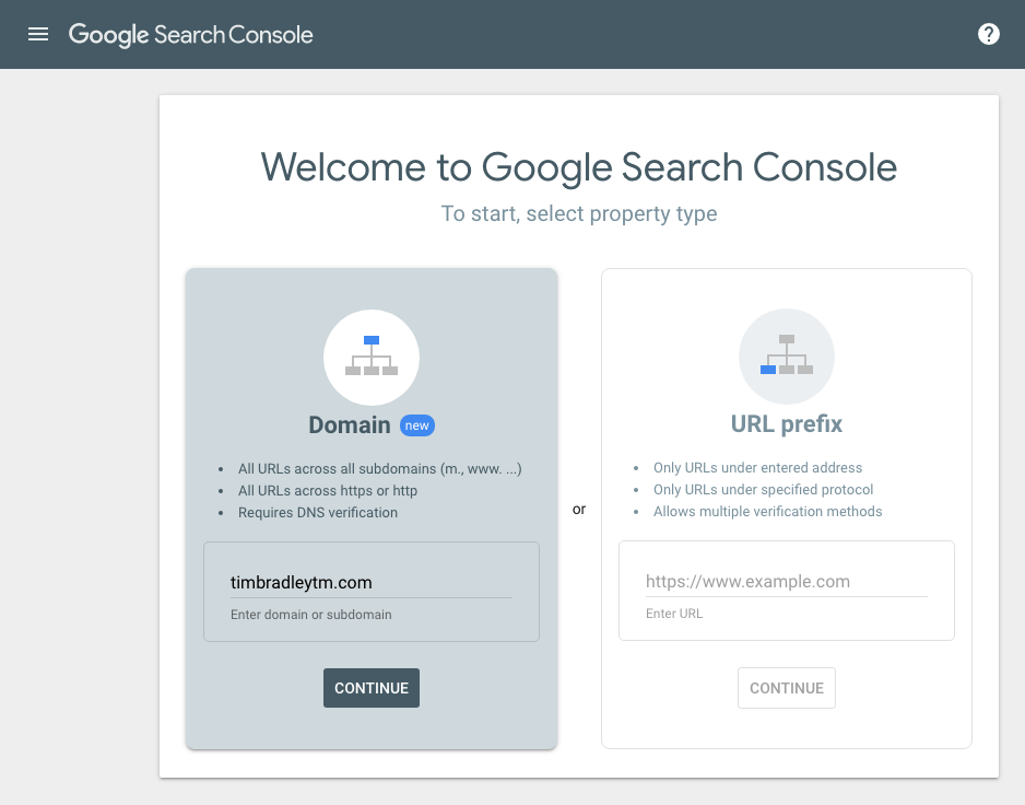 Welcome to Google Search Console